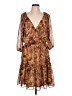 Guess 100% Polyester Paisley Brown Cocktail Dress Size 12 - photo 1