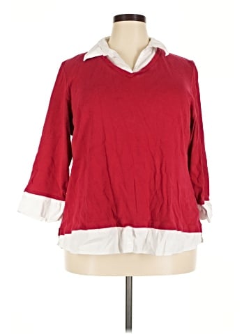 Karen Scott 3/4 Sleeve Blouse (view 1)