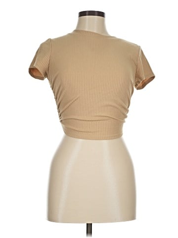 BEIGE BOTANY Short Sleeve Top (view 1)