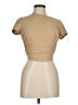 BEIGE BOTANY Tan Short Sleeve Top Size M - photo 1
