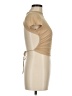 BEIGE BOTANY Tan Short Sleeve Top Size M - photo 4