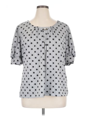 NY Collection Short Sleeve Blouse (view 1)