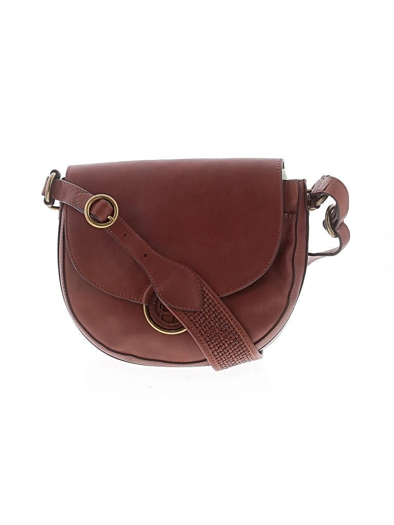 Pre-owned Massimo Dutti Leather Crossbody Bag In Brown