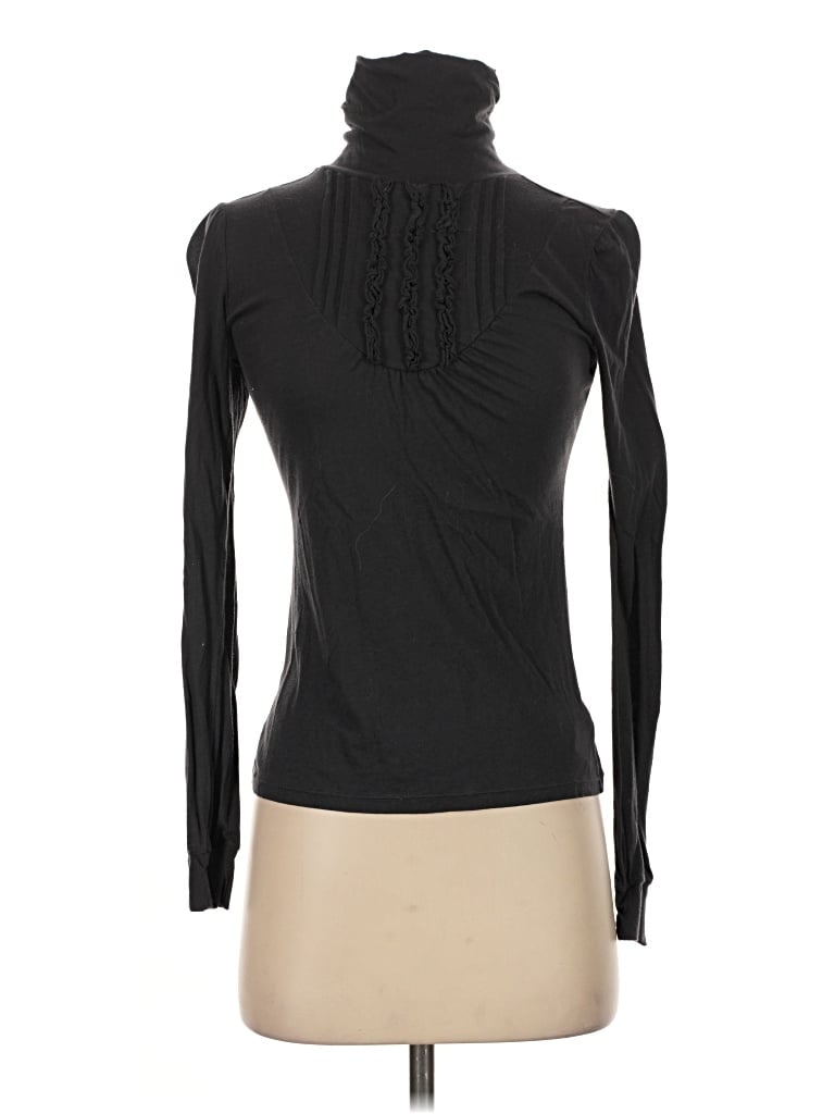 Pre-owned Deletta Long Sleeve Top Black Turtleneck Tops