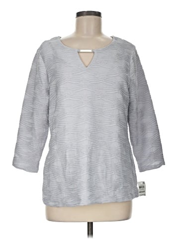 JM Collection 3/4 Sleeve Top (view 1)