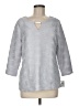 JM Collection Silver 3/4 Sleeve Top Size M - photo 1