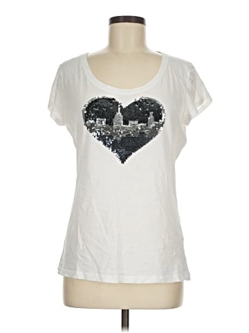 New York & Company Short Sleeve T-Shirt (view 1)