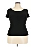 Perceptions Black Short Sleeve Top Size 18 - photo 1