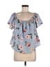 Live 4 Truth 100% Polyester Blue Short Sleeve Blouse Size M - photo 1