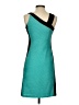 En Focus Studio Color Block Teal Cocktail Dress Size 4 - photo 2