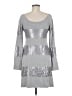 Bailey 44 Metallic Silver Cocktail Dress Size M - photo 2