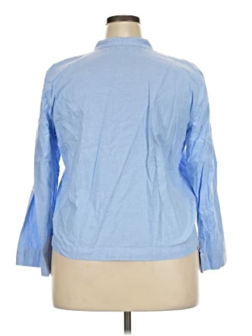 Ann Taylor 3/4 Sleeve Button-Down Shirt (view 2)