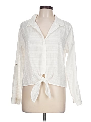 Pale Sky Long Sleeve Blouse (view 1)