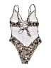 Target Animal Print Tan One Piece Swimsuit Size XL - photo 2