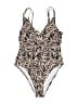 Target Animal Print Tan One Piece Swimsuit Size XL - photo 1
