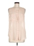 Theory Ivory Sleeveless Button-Down Shirt Size M - photo 1