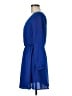 Lush 100% Polyester Solid Blue Casual Dress Size M - photo 5
