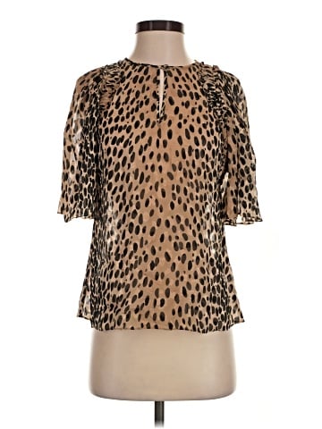 Rebecca Taylor Short Sleeve Silk Top (view 1)
