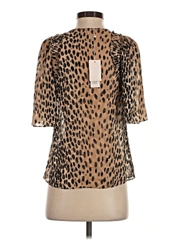 Rebecca Taylor Short Sleeve Silk Top (view 2)