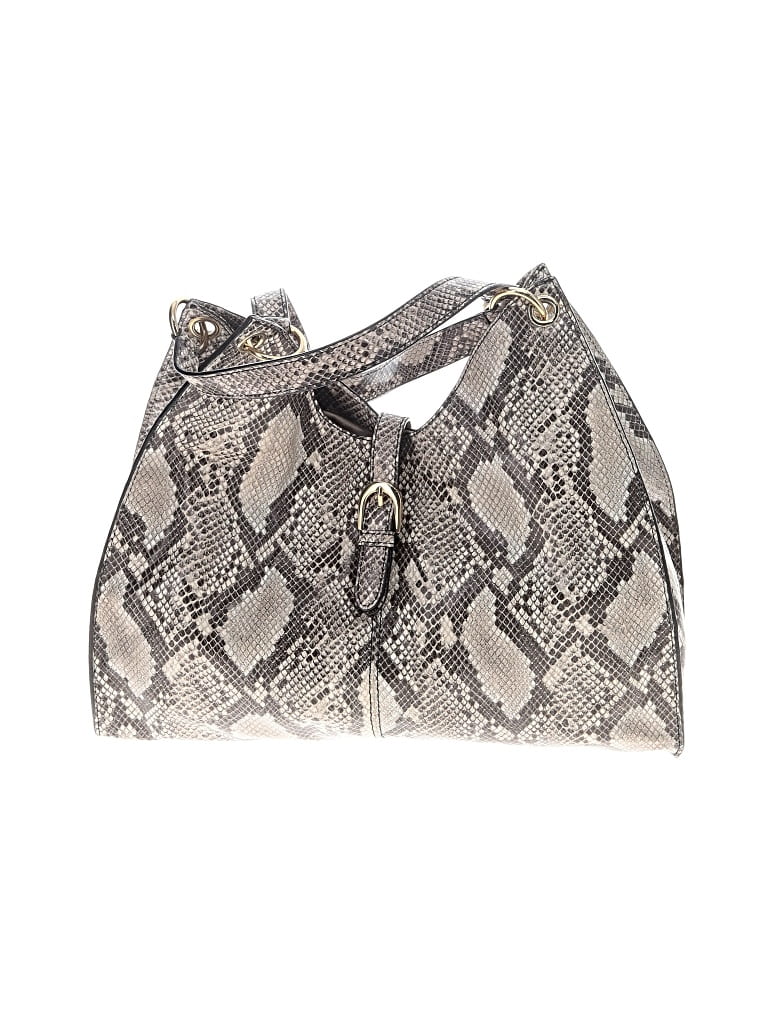 Pre-owned Talbots Leather Hobo Bag In Gray