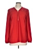 Cache 100% Polyester Red Long Sleeve Blouse Size L - photo 1