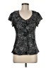 Sunny Leigh 100% Polyester Black Short Sleeve Top Size M - photo 1