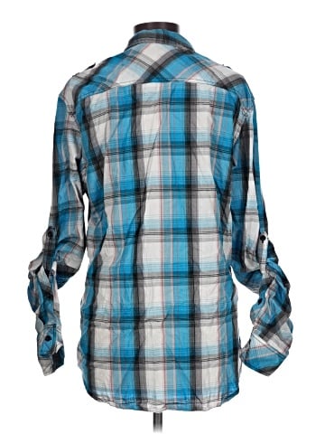 Carbon 3/4 Sleeve Button-Down Shirt (view 2)