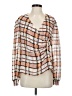 CAbi 100% Polyester Orange Long Sleeve Blouse Size S - photo 1