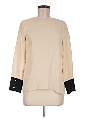 Derek Lam Long Sleeve Silk Top (view 1)