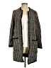 H&M 100% Polyester Houndstooth Gray Coat Size 10 - photo 1