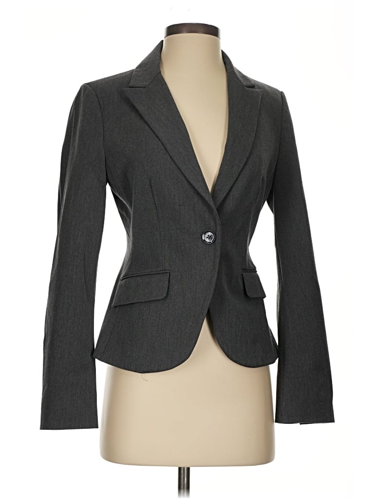 Pre-owned Express Blazer Jacket In Gray