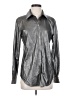 Brochu Walker Metallic Silver Long Sleeve Blouse Size S - photo 1
