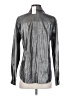Brochu Walker Metallic Silver Long Sleeve Blouse Size S - photo 2