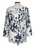 Rose + Olive 100% Polyester Print Ivory 3/4 Sleeve Blouse Size L - photo 2