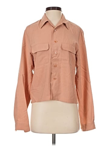 Equipment Long Sleeve Silk Top (view 1)