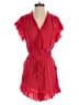 Sugar Lips 100% Polyester Solid Red Romper Size S - photo 1