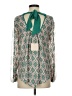 Ryu 100% Rayon Green Long Sleeve Blouse Size S - photo 2