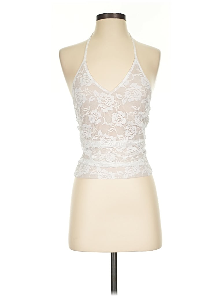 Cider Tank Top Ivory Halter Neckline Tops In Black