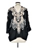 Rose + Olive 100% Polyester Black 3/4 Sleeve Blouse Size M - photo 2