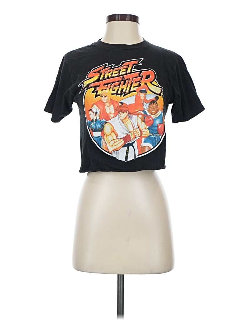 Pre-owned Nickelodeon Short Sleeve T-shirt In Black