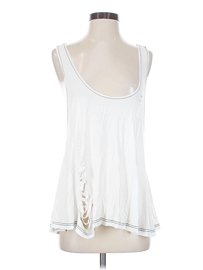 Pre-owned Pol Tank Top White Strapless Neckline Tops