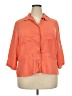 Notations 100% Silk Orange 3/4 Sleeve Silk Top Size 3X - photo 1