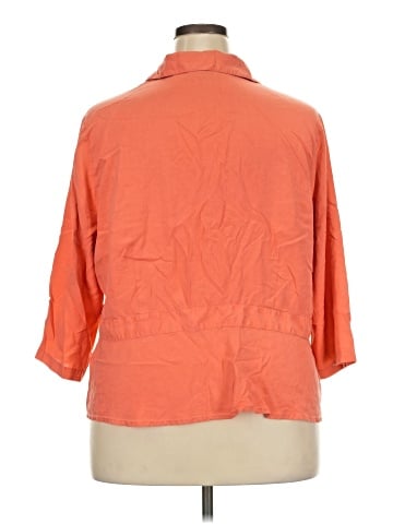 Notations 3/4 Sleeve Silk Top (view 2)
