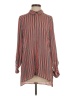 DR2 100% Polyester Stripes Red Long Sleeve Blouse Size S - photo 1