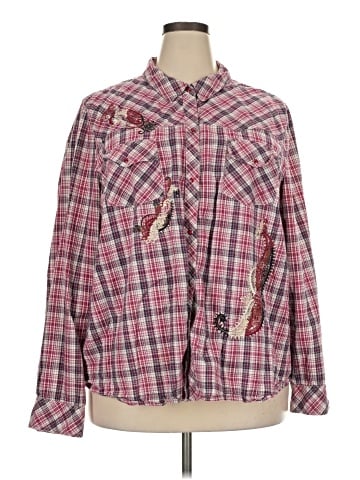 Catherines Long Sleeve Button-Down Shirt (view 1)