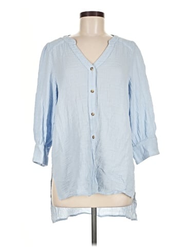 Porridge 3/4 Sleeve Button-Down Shirt (view 1)