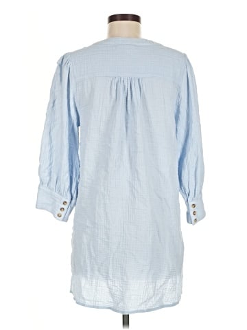 Porridge 3/4 Sleeve Button-Down Shirt (view 2)