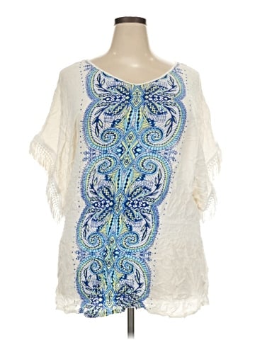 Swim by Cacique Short Sleeve Blouse (view 1)