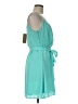 Buttons 100% Polyester Solid Teal Cocktail Dress Size M - photo 4