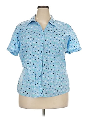 Basic Editions Short Sleeve Blouse (view 1)